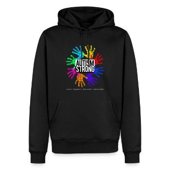 Autism Strong - Männer Premium Bio Hoodie - Schwarz - Vorne - Nico (187cm)