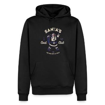 Noël Santa’s Coal Club - Sweat à capuche Premium bio Homme - noir - Devant - Nico (187cm)