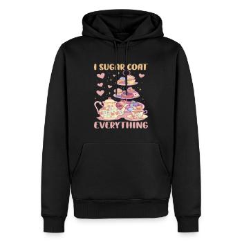 I Sugar Coat Everything Funny Baking - Sweat à capuche Premium bio Homme - noir - Devant - Nico (187cm)