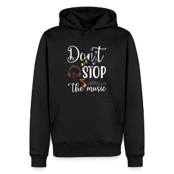 Don't Stop The Music - Männer Premium Bio Hoodie - Schwarz - Vorne - Nico (187cm)