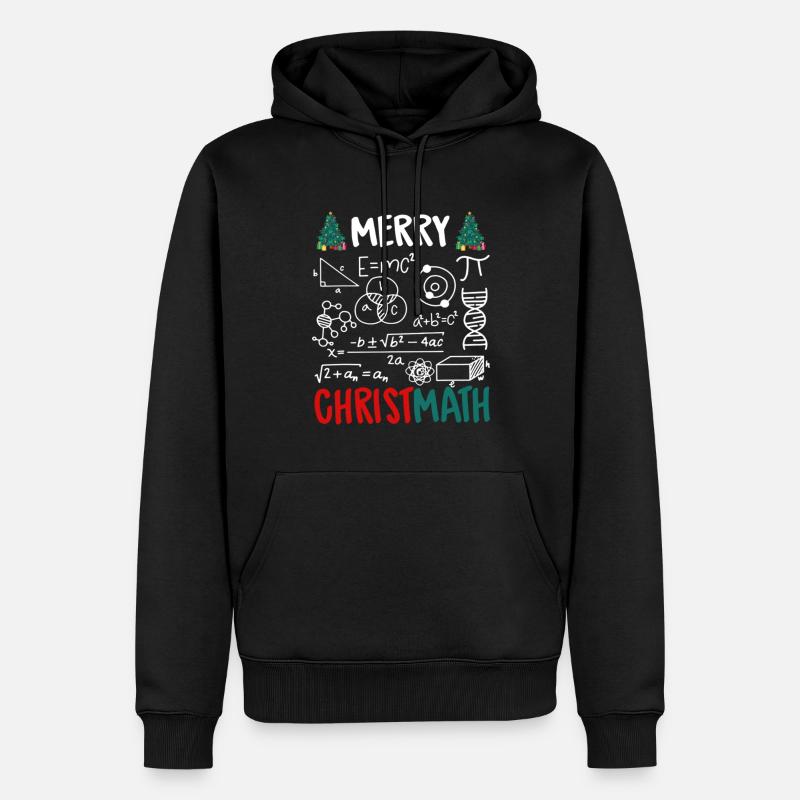 Math Christmas Teacher Merry Christmath Pajamas - Männer Premium Bio Hoodie - Schwarz