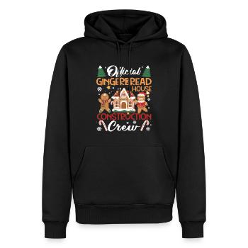 Équipe de construction officielle de Gingerbread House - Sweat à capuche Premium bio Homme - noir - Devant - Nico (187cm)