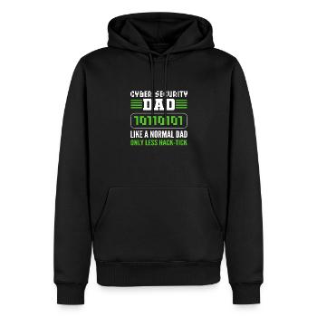 Cyber Security Dad. White Hat Hacker. - Männer Premium Bio Hoodie - Schwarz - Vorne - Nico (187cm)