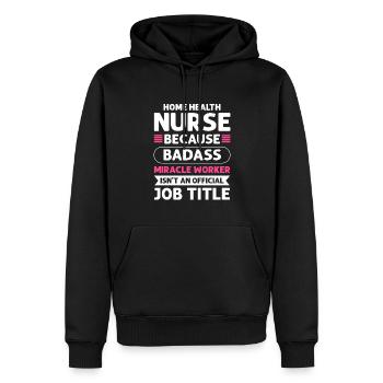 Die Wunderwaffe Der Häuslichen Krankenpflege. - Männer Premium Bio Hoodie - Schwarz - Vorne - Nico (187cm)
