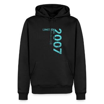 Limited Edition 2007 Birthday Year 2007 - Men’s Premium Organic Hoodie - black - Front - Nico (187cm)
