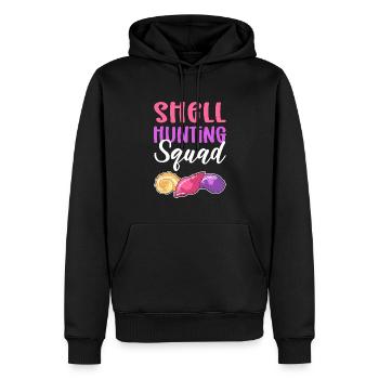 Escouade de chasse à la grenade. Flotsam de cueillette de mollusques et crustacés - Sweat à capuche Premium bio Homme - noir - Devant - Nico (187cm)