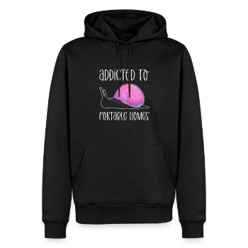 Addicted to portable homes. Survey - Men’s Premium Organic Hoodie - black - Front - Nico (187cm)