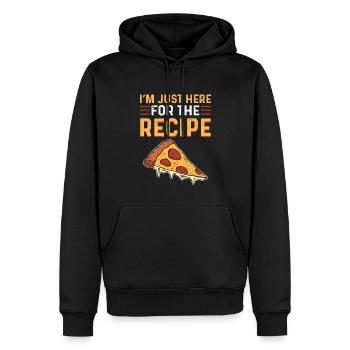 Je ne suis là que pour la recette. Pizza Expert - Sweat à capuche Premium bio Homme - noir - Devant - Nico (187cm)