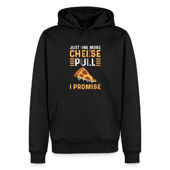 Nur Noch Ein Cheese Pull, Versprochen. Pizza - Männer Premium Bio Hoodie - Schwarz - Vorne - Nico (187cm)