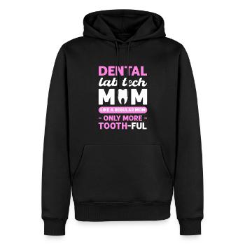 Dental nut. Like a normal mother, - Men’s Premium Organic Hoodie - black - Front - Nico (187cm)