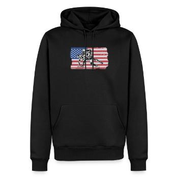 US wrestling. Wrestler Wrestling - Men’s Premium Organic Hoodie - black - Front - Nico (187cm)