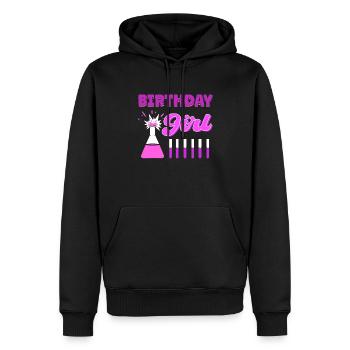 Fille d’anniversaire. Fête d’anniversaire Science - Sweat à capuche Premium bio Homme - noir - Devant - Nico (187cm)