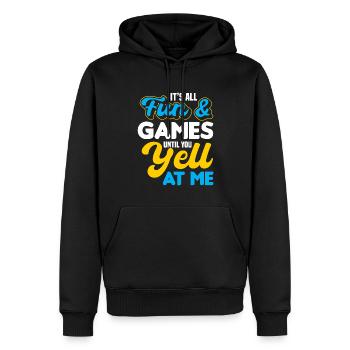 Es Macht Alles Spaß - Männer Premium Bio Hoodie - Schwarz - Vorne - Nico (187cm)