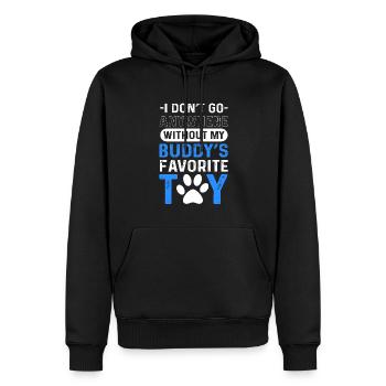 Ich Gehe Nirgendwo Ohne Mein Lieblingsspielzeug - Männer Premium Bio Hoodie - Schwarz - Vorne - Nico (187cm)