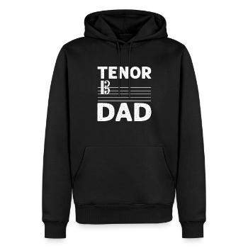 Tenor -Vater. Musikchor Musiker Theater - Männer Premium Bio Hoodie - Schwarz - Vorne - Nico (187cm)