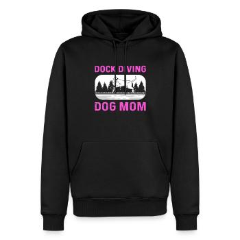 Dock Diving Dog Mom. Canin Sporthund Docktauchen - Männer Premium Bio Hoodie - Schwarz - Vorne - Nico (187cm)