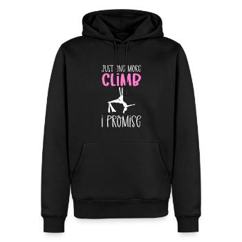 Encore une montée, promis. - Sweat à capuche Premium bio Homme - noir - Devant - Nico (187cm)