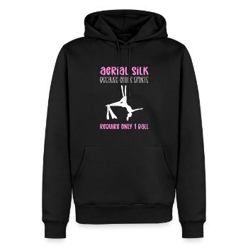 Luftseide, Weil Andere Sportarten Nur 1 Ball - Männer Premium Bio Hoodie - Schwarz - Vorne - Nico (187cm)