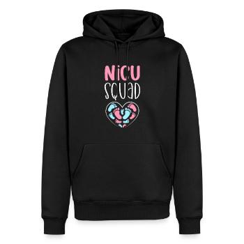 NICU-Kader. Kinderarzt - Männer Premium Bio Hoodie - Schwarz - Vorne - Nico (187cm)