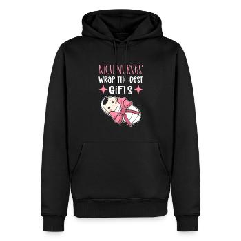 Die NICU -Krankenschwestern Wickeln Die Besten - Männer Premium Bio Hoodie - Schwarz - Vorne - Nico (187cm)