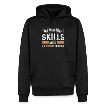Meine Lesefähigkeiten Sind Für Blindenschrift - Männer Premium Bio Hoodie - Schwarz - Vorne - Nico (187cm)