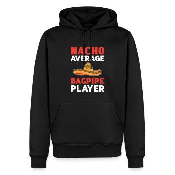 Nacho average bagpipe player. - Men’s Premium Organic Hoodie - black - Front - Nico (187cm)