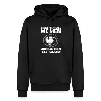 Herztransplantation Bypass Herzkrankheit - Männer Premium Bio Hoodie - Schwarz - Vorne - Nico (187cm)