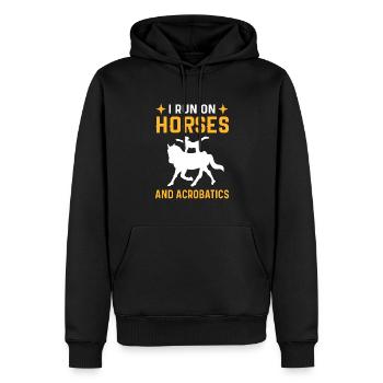 Ich Laufe Auf Pferden Und Akrobatik Reitpferd - Männer Premium Bio Hoodie - Schwarz - Vorne - Nico (187cm)
