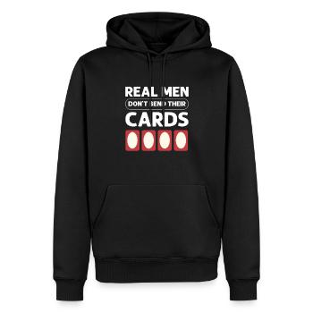 Collector Real Männer Biegen Ihre - Männer Premium Bio Hoodie - Schwarz - Vorne - Nico (187cm)