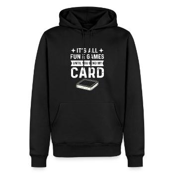 Es Macht Alles Spaß - Männer Premium Bio Hoodie - Schwarz - Vorne - Nico (187cm)
