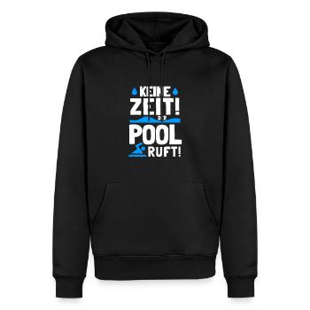 Planschbecken Swimmingpool Pool Schwimmen Geschenk - Männer Premium Bio Hoodie - Schwarz - Vorne - Nico (187cm)