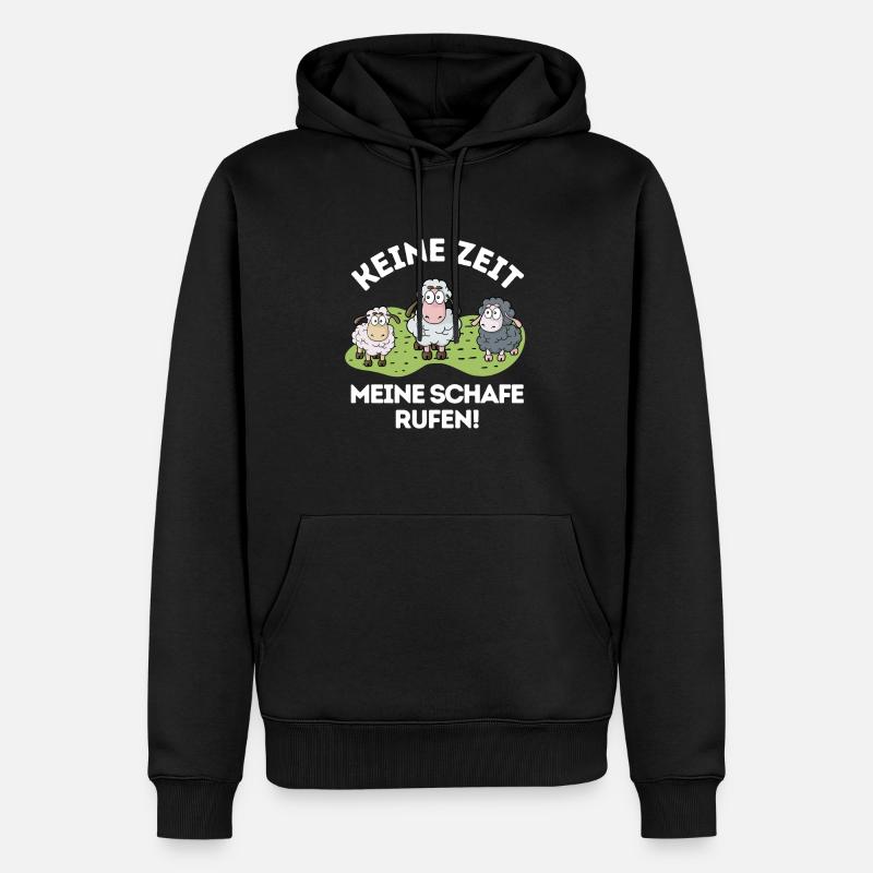 Schafe Schäfer Landwirtschaft Geschenke - Männer Premium Bio Hoodie - Schwarz
