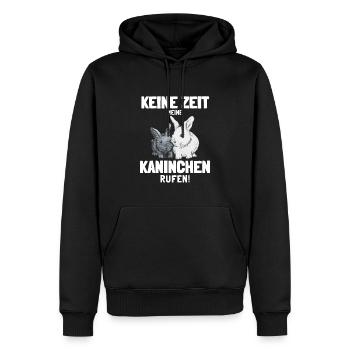 Zwergkaninchen Kaninchen Häschen Haustier Geschenk - Männer Premium Bio Hoodie - Schwarz - Vorne - Nico (187cm)