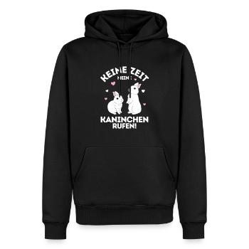 Zwergkaninchen Kaninchen Häschen Haustier Geschenk - Männer Premium Bio Hoodie - Schwarz - Vorne - Nico (187cm)