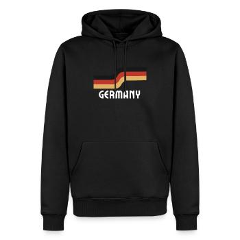 Drapeau rétro Jersey Allemagne - Sweat à capuche Premium bio Homme - noir - Devant - Nico (187cm)