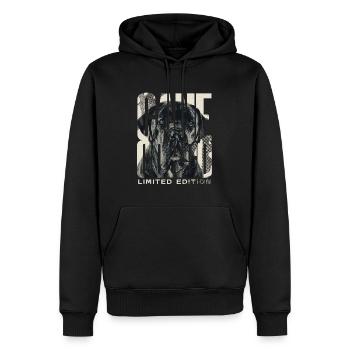 Propriétaire de chien Cane Corso - Sweat à capuche Premium bio Homme - noir - Devant - Nico (187cm)