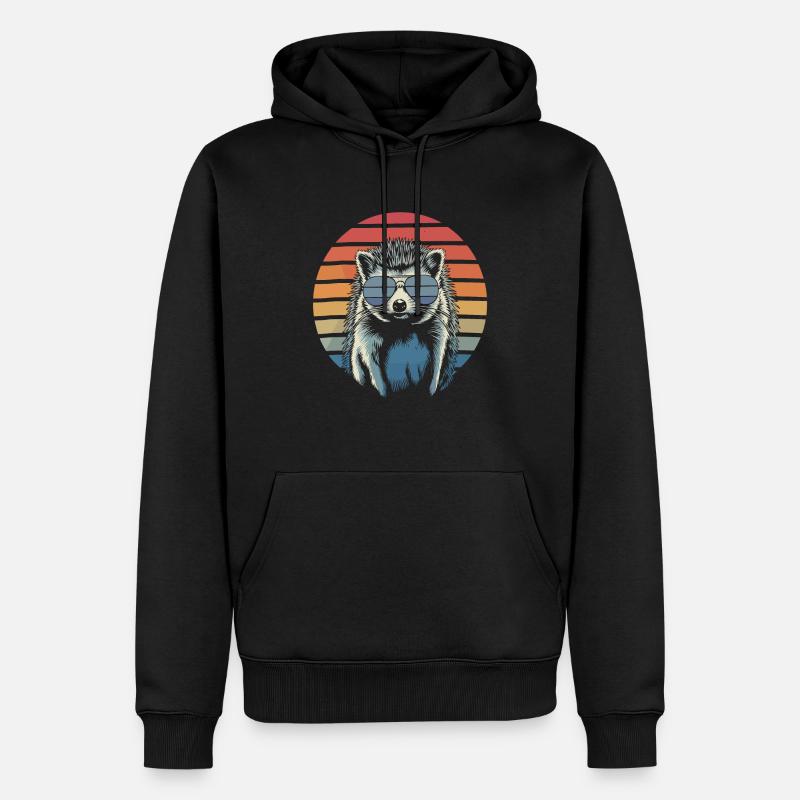 Igel - Männer Premium Bio Hoodie - Schwarz