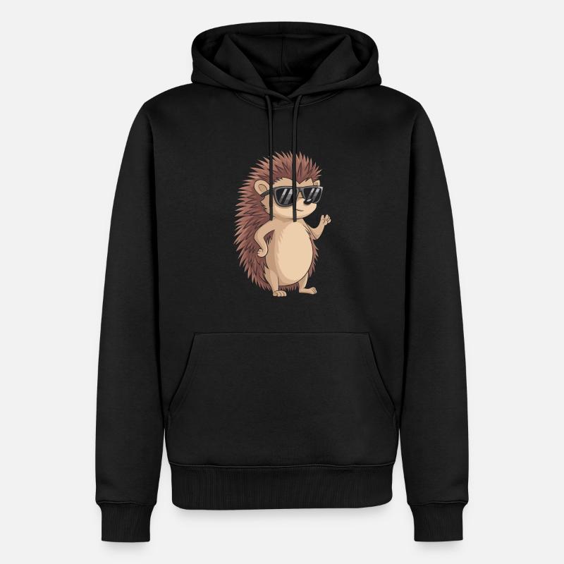 Hérisson - Sweat à capuche Premium bio Homme - noir