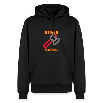Unser Schlüssel Feuerwehrmann Feuerwehr Geschenk - Männer Premium Bio Hoodie - Schwarz - Vorne - Nico (187cm)
