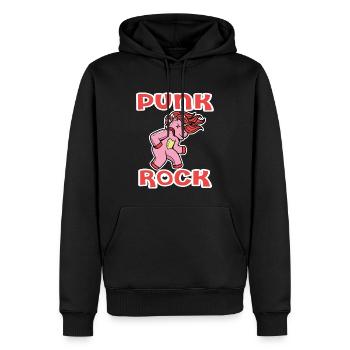 Punkrock Musik Punker Punkrock Irokesenschnitt - Männer Premium Bio Hoodie - Schwarz - Vorne - Nico (187cm)