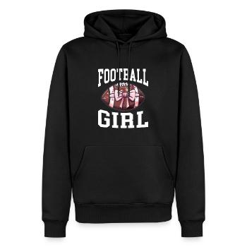 Football américain fille arc - Sweat à capuche Premium bio Homme - noir - Devant - Nico (187cm)