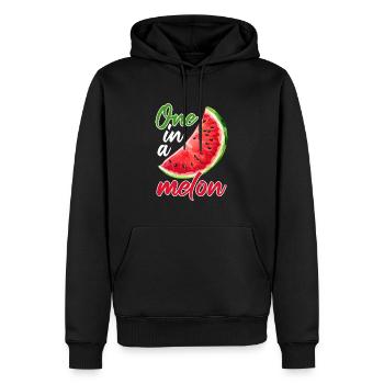 One In A Melon Funny Melon Summer - Men’s Premium Organic Hoodie - black - Front - Nico (187cm)