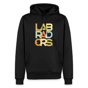 Labrador Hund Labradore - Männer Premium Bio Hoodie - Schwarz - Vorne - Nico (187cm)