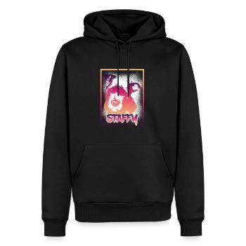 Staffordshire Bullterrier Staffy - Männer Premium Bio Hoodie - Schwarz - Vorne - Nico (187cm)