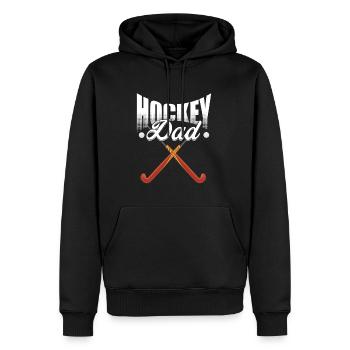 Feldhockey Papa - Männer Premium Bio Hoodie - Schwarz - Vorne - Nico (187cm)