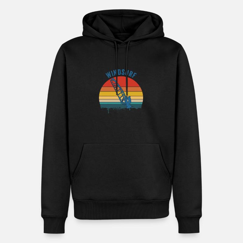 Windsurfen Windsurfen - Männer Premium Bio Hoodie - Schwarz