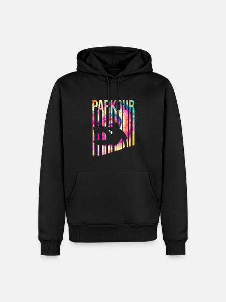 Parkour Retro - Men’s Premium Organic Hoodie - black