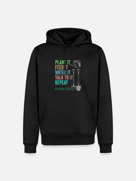 Gartenarbeit Gartenleben - Männer Premium Bio Hoodie - Schwarz