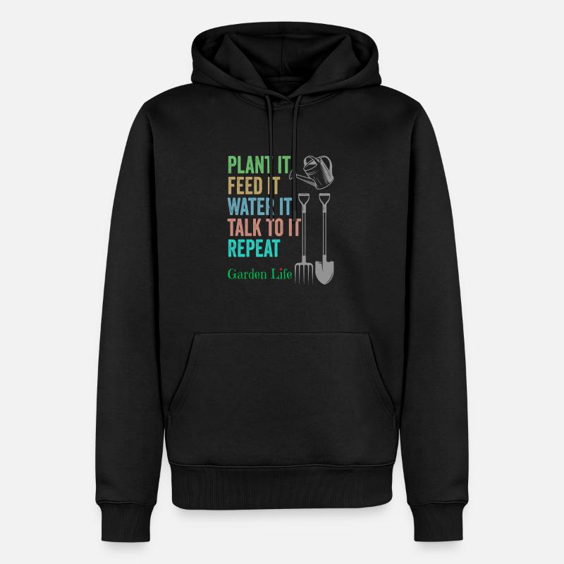 Gartenarbeit Gartenleben - Männer Premium Bio Hoodie - Schwarz
