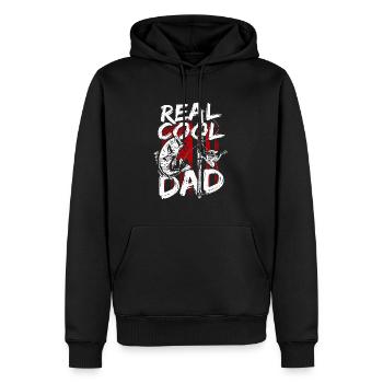 Bester Angler Papa - Männer Premium Bio Hoodie - Schwarz - Vorne - Nico (187cm)